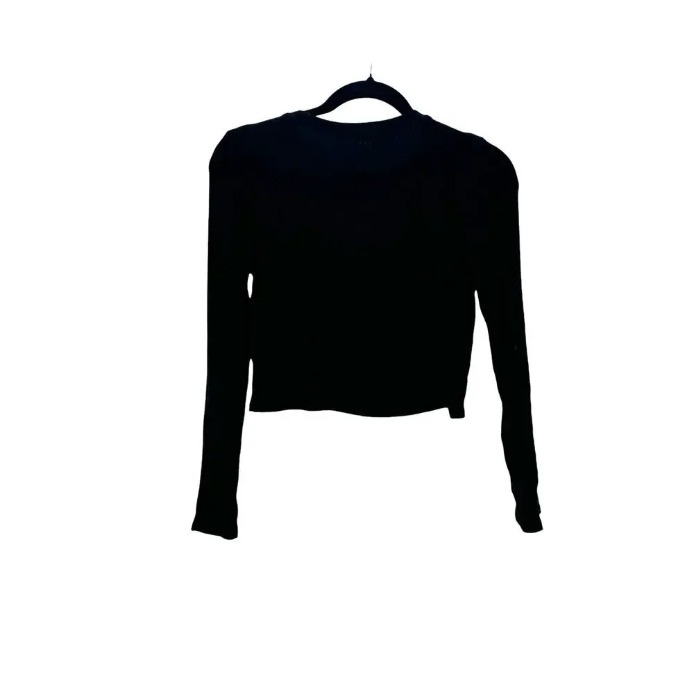 Reformation Jeans Women's Knit Long Sleeves Top Black Size S NWOT